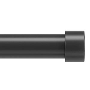 lot 15474 image: Umbra Cappa 1-Inch Curtain Rod, Includes 2 Matching Finials, Brackets & Hardware, 66 to 120-Inches, Black