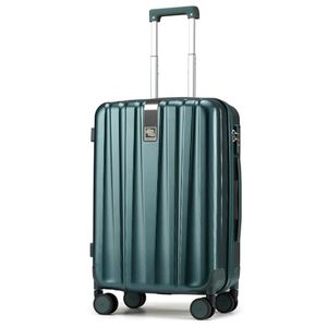 lot 15483 image: Hanke 20 Inch Carry On Luggage 22x14x9 Airline Approved Lightweight PC Hard Shell Suitcases with Wheels Tsa Luggage Rolling Suitcase Travel Luggage Bag for Weekender(Blackish Green)