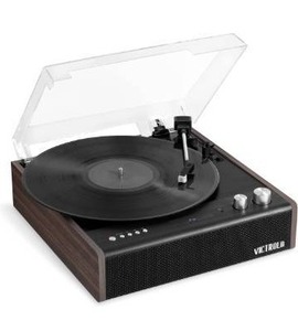 lot 18815 image: Victrola Eastwood 3-Speed Bluetooth Turntable with Built-in Speakers and Dust Cover  Upgraded Turntable Audio Sound  Espresso (VTA-72-ESP)