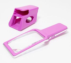 lot 18842 image: MagniPros LED Handheld 4x Magnifier with Hands