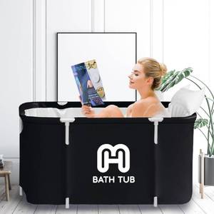 lot 18849 image: HotMax Portable Bathtub Kit, Foldable Soaking Bathtub for Adults, Freestanding Bathtubs, Hot Bath Tub, Ice Bath, Family Bathroom SPA Tub (Blue)