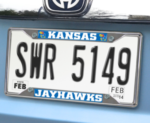 lot 18540 image: Kansas Jayhawks License Plate Frame