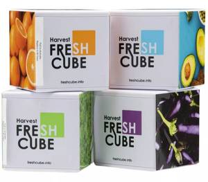 lot 18672 image: Harvest Fresh Cube Set of 4 Refrigerator Produce Saver