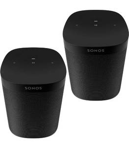 lot 18710 image: Two Room Set Sonos One SL - The Powerful Microphone-Free Speaker for Music and More - Black