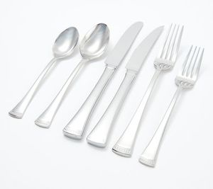 lot 18711 image: Lenox 1810 Stainless Steel 24-Pc Flatware Set