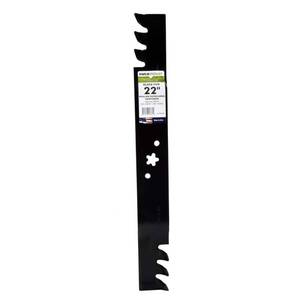 lot 18760 image: Commercial Mulching Blade for 22 in. Cut Craftsman, Husqvarna and Poulan Mowers Replaces OEM #s 580244001 and 580244002