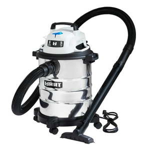 lot 18763 image: HART 6 Gallon 5 Peak HP Stainless Steel WetDry Vacuum VOC608S 3702
