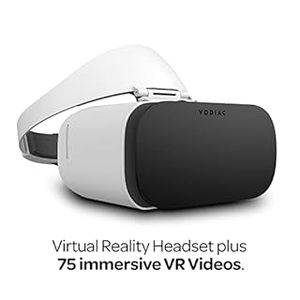 lot 18784 image: Vodiac VR - Virtual Reality Goggles, 75 Free VR Videos & More via The Vodiac in-App Streaming Service. Powered by Your Smartphone iPhone Android Compatible (B0BGMNGLJ1)