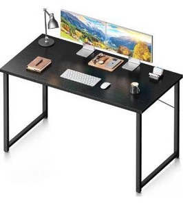 lot 18800 image: Coleshome 48 Inch Computer Desk, Modern Simple Style Desk for Home Office, Study Student Writing Desk, Black