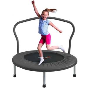 lot 18806 image: pAtivafit 3640 Fitness Trampoline for Kids and Adults Foldable Mini Trampoline with Comfortable Foam Handle Workout Indoor Outdoor Home Use