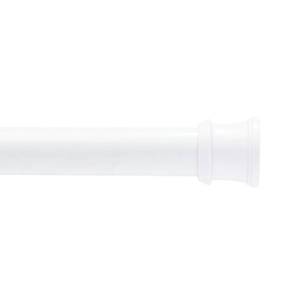 lot 18830 image: Kenney KN607C10 Twist & Fit No Tools Camlock Tension Easy Install Stall Shower Curtain Rod with Non-Slip, Non-Scratch Ends, 24-40 Adjustable Length, White, 1 Diameter Rust Resistant Steel Tube