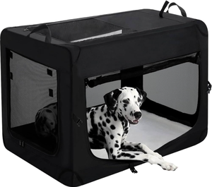 lot 18827 image: Collapsible Dog Crate for Extra Large Dogs, Portable Dog Travel Crate for Indoor & Outdoor, Soft Side Pet Foldable Kennel Cage with Durable Mesh Windows & Strong Steel Frame