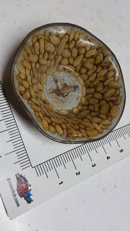 lot 5928 image: Vintage Planters Mr. Peanut Metal Tin Nut Serving Bowls