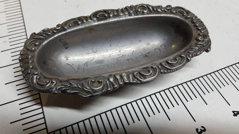 lot 5850 image: World Fair 1893 Metal Pewter dish.