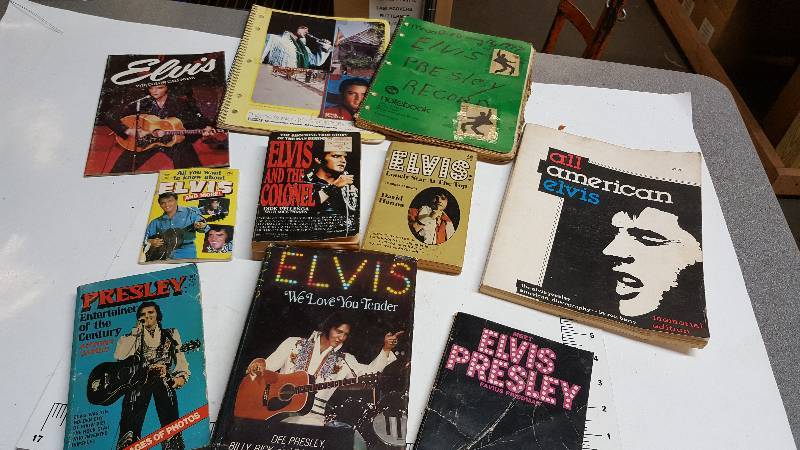 lot 5853 image: Large lot of great ELVIS memorabilia. Also include 2 note books full of articles and information about ELVIS PRESLEY