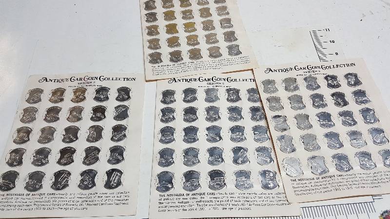 lot 5856 image: Multiple sets of these Antique Car Coin Collection.