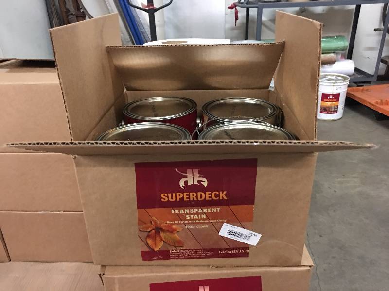 lot 9104 image: 4 GAL. SUPERDECK TRANSPARENT STAIN - 1901 CEDAR