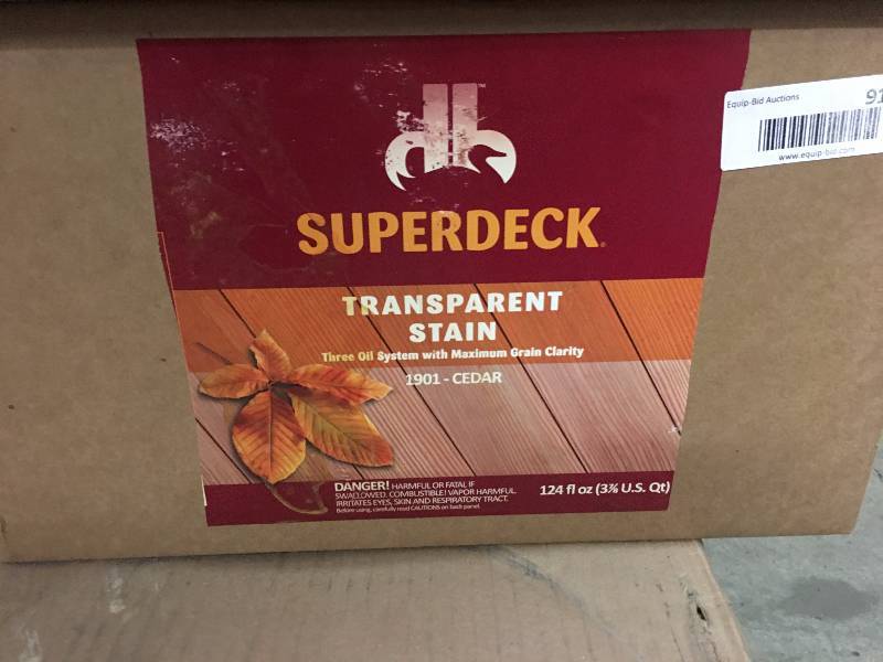 4 GAL. SUPERDECK TRANSPARENT STAIN 1901 CEDAR LUBRICANTS, WOOD