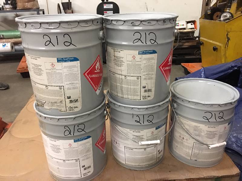 lot 212 image: 5 QTY PPG TRUEFINISH GRAY AIR DRY DOOR PRIMER