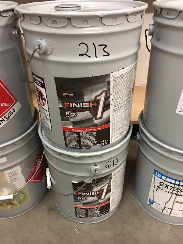 lot 213 image: 2 QTY FINISH 1 Economy Wash Thinner PART # FT220