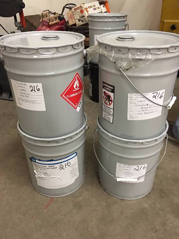 lot 216 image: PAINT, PRIMER AND CLEAR COAT.