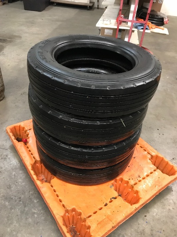 lot 66 image: 4 QTY 12PLY Hercules 22570R19.5 S-209 RADIAL HEAVY DUTY TRUCK, TRAILER OR RV TIRES  Premium all-steel steer axle radial