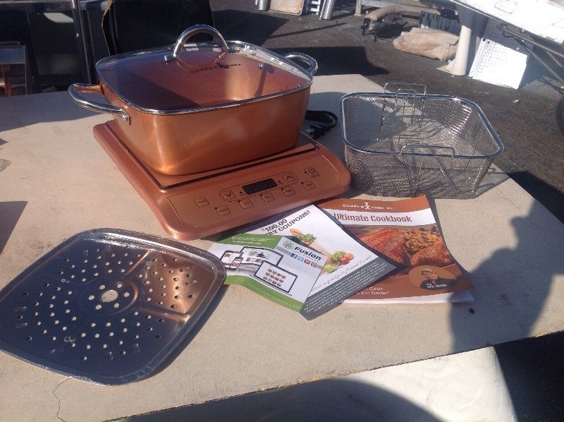 New Copper Chef Cook Set Up With Deep Dish Pan And Induction