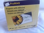 Box of 100 new adhesive magnets great for business cards