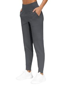 lot 79934 image: THE GYM PEOPLE Womens Joggers Pants with Pockets Athletic Leggings Tapered Lounge Pants for Workout, Yoga, Running (Small, Dark Grey)