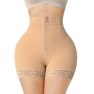 lot 79944 image: LUNAEM Women Body Shaper Butt Lifter Hip High Waist Waist Trainer Tummy Control Panties Shorts Shapewear (Beige, M)