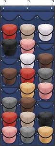 lot 79947 image: Hat Rack for Baseball Caps 27 Pockets - Hat Organizer Hanging Over The Door Baseball Hat Storage for Closet Wall - Visible Hat Holder With 3 Hooks Hat Holder Hanger for Baseball Cap & Sport Caps