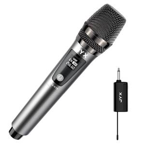 lot 79950 image: JYX Wireless Microphone, Dynamic Microphone for Karaoke with Receiver and Anti-Slip Ring, 80ft Transmission Distance, Rechargeable Mic System for Karaoke Night, Meeting, Compere, Party