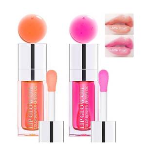 lot 79972 image: 2 Colors Hydrating Plumping Lip Glow Oil,Moisturizing Lip Oil Gloss Transparent Glossy Lip Gloss Primer Lip Tint for Lip Care and Dry Lip by Aaiffey (001#007#)