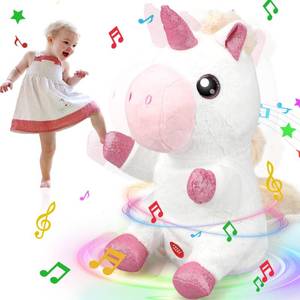 lot 79973 image: TOY Life Plush Unicorn Toys Baby Musical Talking Toys Repeat What You Say Infant Toys, Stuffed Newborn Toys with Dancing Singing Toys for Babies Boys Girls Toddlers 2 Years Old