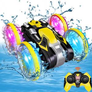lot 79990 image: Toys for 5-12 Year Old Boys Amphibious RC Car for Kids 2.4 GHz Remote Control Boat Waterproof RC Stunt Car Truck with LED Lights 4WD Remote Control Car Boy Girl Gifts All Terrain Water Beach Pool Toy