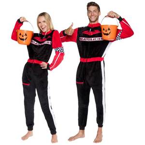 lot 79994 image: Silver Lilly Uniform Pajamas - Adult One Piece Cosplay Race Car Driver Costume (Red, Medium)