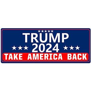 lot 80017 image: Shmbada Trump 2024 Take America Back Magnetic Bumper Sticker for Cars - Support Trump Vehicle Magnet Sign Decal, Blue 10 x 3.5 Inches (Blue)