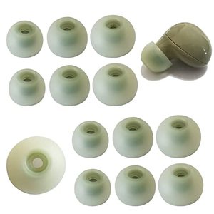 lot 80019 image: Luckvan Silicone Earbuds Tips for Galaxy Buds 2 Filter Screen Replacement Ear Tips for Samsung Galaxy BudsGalaxy Buds PE Earbuds, 6 Pairs LMS Green