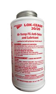 lot 80036 image: Certified Labs Lok Cease 2020 Hi Temp Food Grade Anti Seize and Lubricant (16 Oz Bottle X1), White