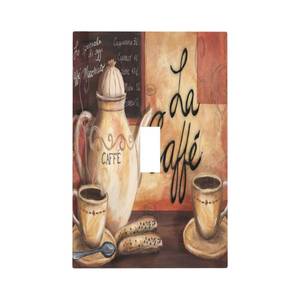 lot 80067 image: Coffee Light Switch Covers 1 Toggle Vintage Kicten Single Toggle Wall Plate Decorative Switchcover Electrical Switchplate For Country Bathroom Bedroom
