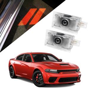 lot 80078 image: REMOCH Never Fade Door Lights Logo for Dodge Charger 2006-Present, LED Ghost Shadow Welcome Puddle Projection Light Lamps Accessories(Red Double Stripe, 2Pcs)