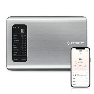 lot 80085 image: Etekcity Food Kitchen Scale, Digital Grams and Ounces for Weight Loss With Smart Nutrition App, 19 Facts Tracking, Baking, Cooking, Portion Control, Macro, Keto, 11 Pounds-Large, Stainless Steel