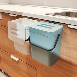lot 80120 image: stonespace Compost Bin Indoor Kitchen Sealed, Mountable Compost Bucket, Hanging Food Waste Bin for Kitchen,1.3 Gallon 5L Blue
