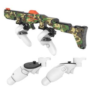 lot 80123 image: Tyasoleil VR Handle Accessories for Meta Quest 2 & 3, Humanized Weighted Gun Stock for Oculus Quest 2 & 3, Enhance Control Feel, Realistic FPS Gaming Experience, Camouflage Color