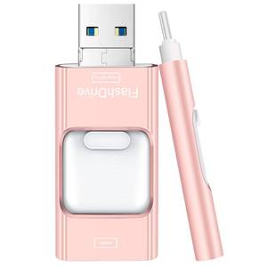 lot 80126 image: Flash Drive for iPhone 512GB, 4 in 1 USB Type C Memory Stick, Photo Stick External Storage Thumb Drive for iPhone iPad Android Computer, Rose Pink