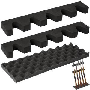 lot 80129 image: OCQOTAT Foam Gun Rack with Waving Buttstock Base Padding Kit- 2 Set Gun Safe Accessory for Rifles and Shotguns, Gun Holder in Gun Cabinet, Shotgun Rifle Rest with Magnetic Strip, Gifts for Hunters