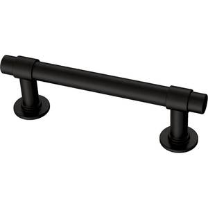 lot 80130 image: Franklin Brass Francisco Cabinet Pull, Matte Black, 3 in (76mm) Drawer Handle, 5 Pack, P29520Z-FB-B1
