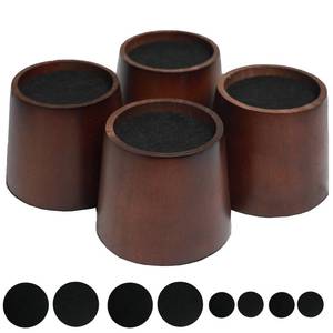 lot 80136 image: Txcucc Wooden Furniture Risers 3 Inch Tapered Bed Risers Set of 4, Heavy Duty Wood Bed Lifts Risers for Table, Sofa, Couch, Desk and Dresser
