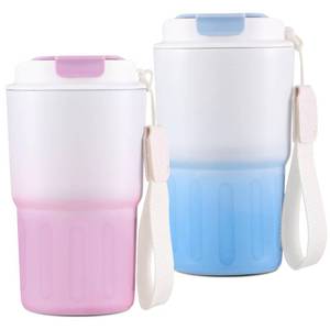 lot 80146 image: XIAPIA Travel Coffee Mug 12 oz, 2 Pack Coffee Cups with Lids, Leak Proof Reusable Coffee Cups for HotIced Coffee, Double Walled Vacuum Insulated Coffee Tumbler Gift for Birthday, Christmas