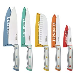 lot 80148 image: Cuisinart C77CR-10P 10pc Stainless Steel ColorCore� Color Rivet Set with Blade Guards